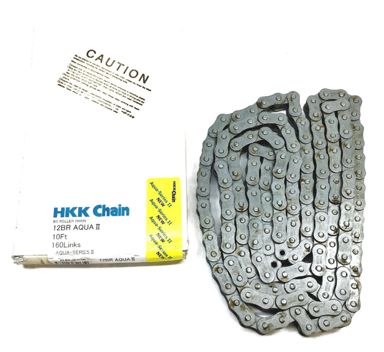 HKK Chain 10 Foot 160 Links Aqua Series II BS Roller Chain 12BR NOS