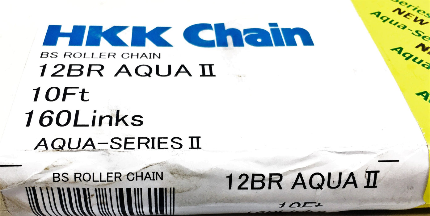 HKK Chain 10 Foot 160 Links Aqua Series II BS Roller Chain 12BR NOS