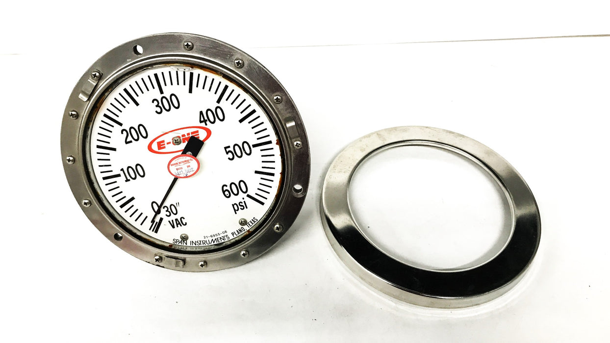 Span Pumps E-ONE 1 6" Liquid Filled Pressure Gauge (White) 91663964-RX USED