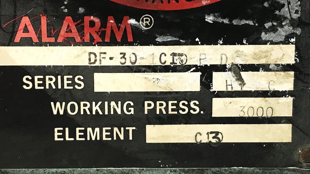 Schroeder Brothers Bypass Valve Dirt Alarm DF-301C3 USED