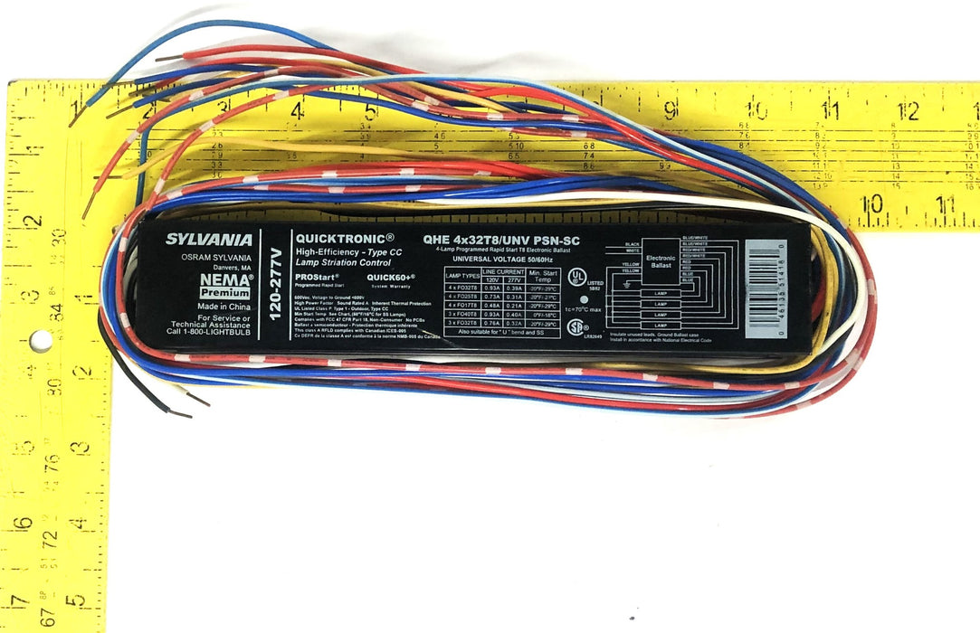 Osram Sylvania 4-Lamp T8 Electronic Ballast QHE-4X32T8/UNV PSN-SC NOS