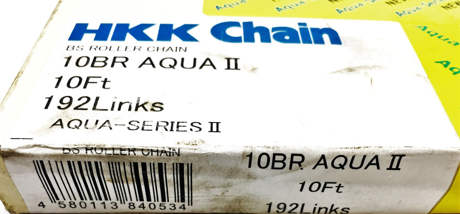 HKK Chain 10 Foot 192 Links Aqua Series II BS Roller Chain 10BR NOS