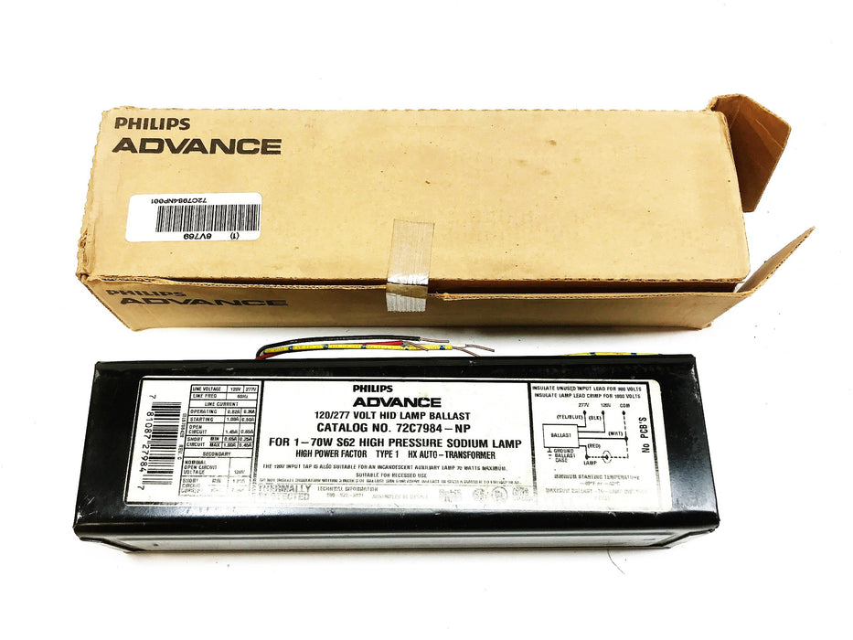 Philips Advance Duel Voltage High Pressure Sodium HID Ballast 72C7984-NP001 NOS