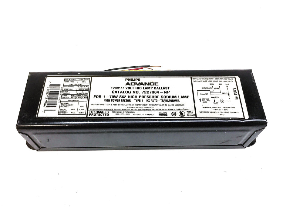 Philips Advance Duel Voltage High Pressure Sodium HID Ballast 72C7984-NP001 NOS