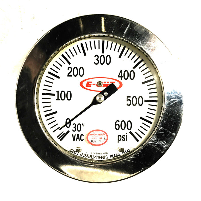 Span Pumps E-ONE 1 6" Liquid Filled Pressure Gauge (White) 91663964-RX USED
