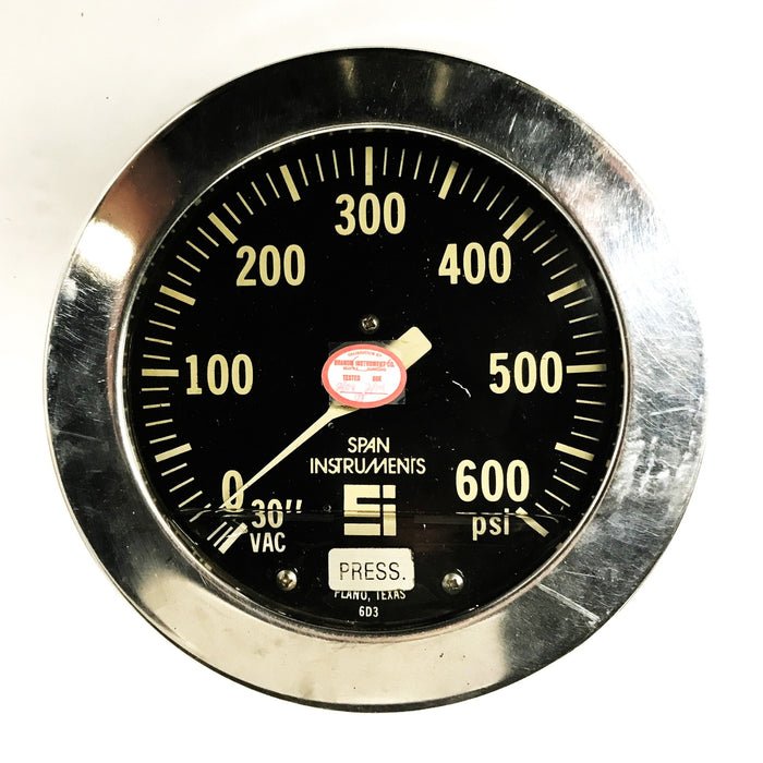 Span Pumps E-ONE 1 6" Liquid Filled Pressure Gauge (Black) 91663964-RX USED