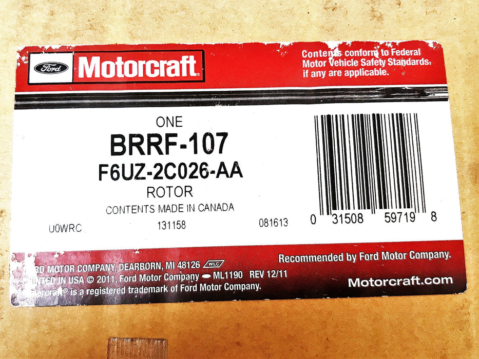 Motorcraft Ford OEM Disc Brake Rotor BRRF-107 NOS