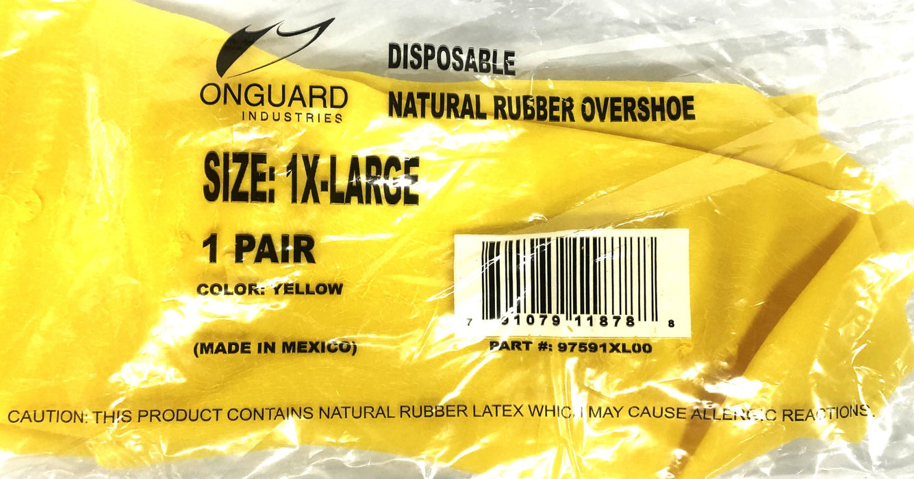 Onguard 1XL Disposable Natural Rubber Overshoe 97591XL00 Pair [Lot of 4] NOS
