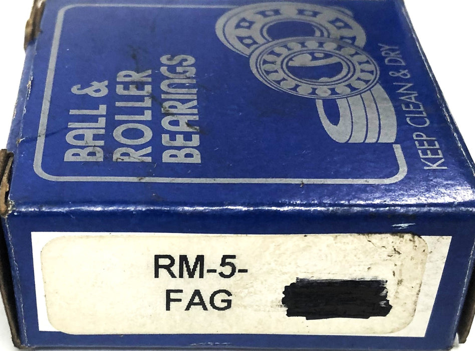 FAG Self Aligning Ball Bearing RM5 NOS