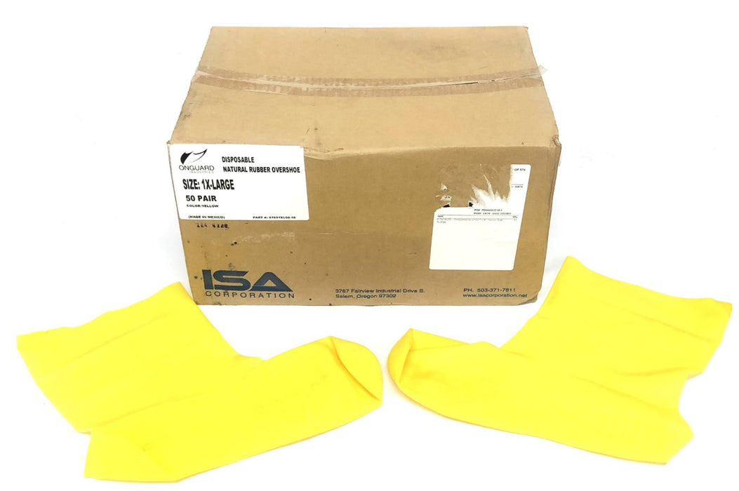 Onguard Case Of 50 1XL Disposable Natural Rubber Overshoe Pair 97591XL00-50 NOS