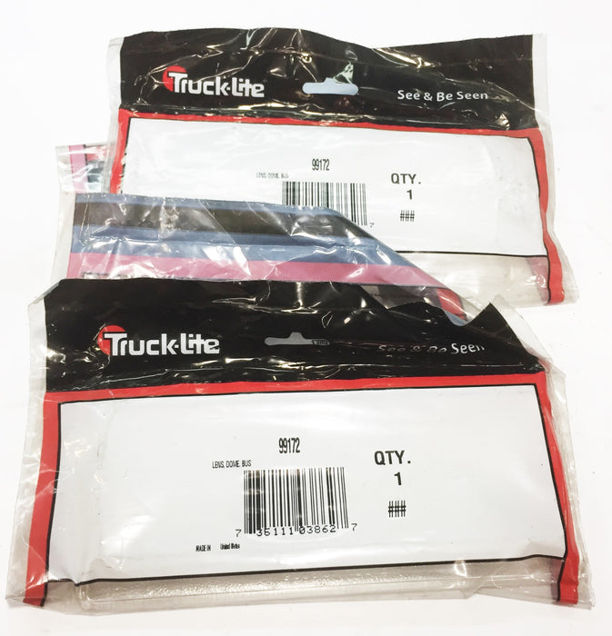 Truck-Lite 3"x7" Replacement Clear Acrylic Dome Light Cover 99172 [Lot of 2] NOS