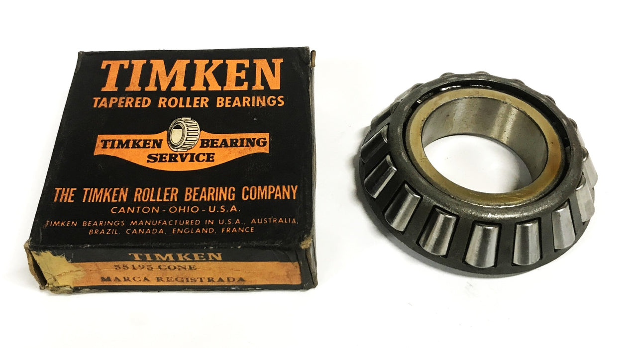 Timken Tapered Roller Bearing Cone 55195 NOS