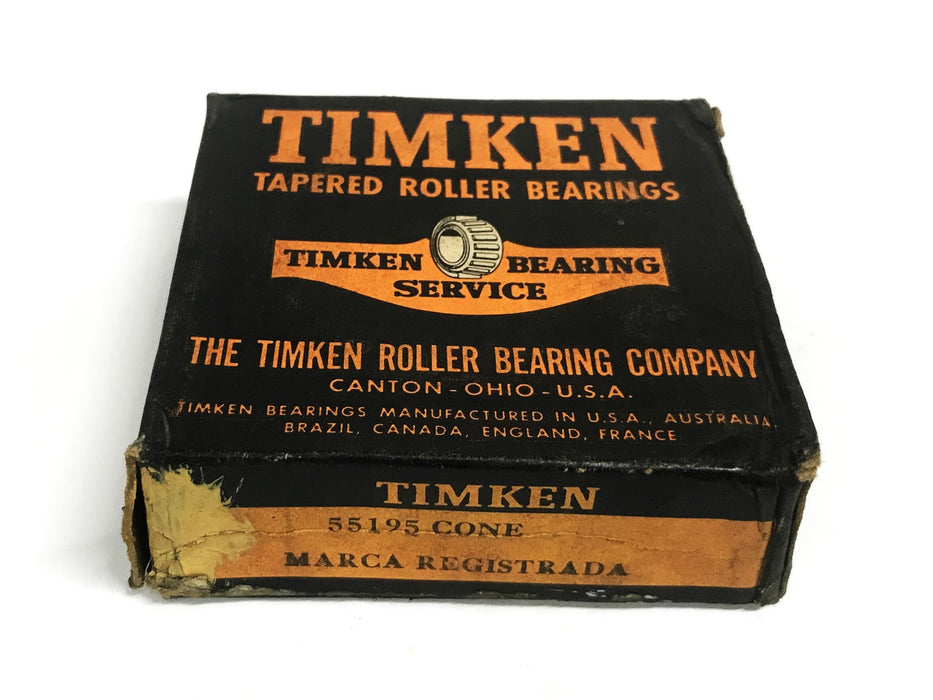 Timken Tapered Roller Bearing Cone 55195 NOS