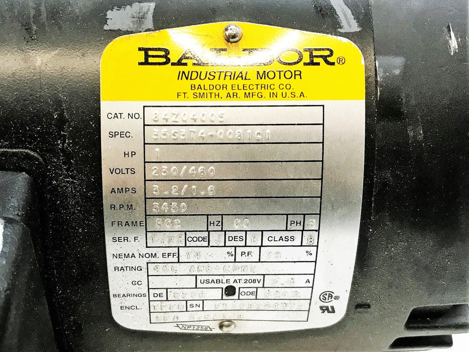 Baldor General Purpose Motor 84Z04005 NOS