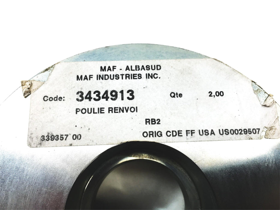 Maf Industries Pulley Sheave Block 3434913 (339357-00) USED