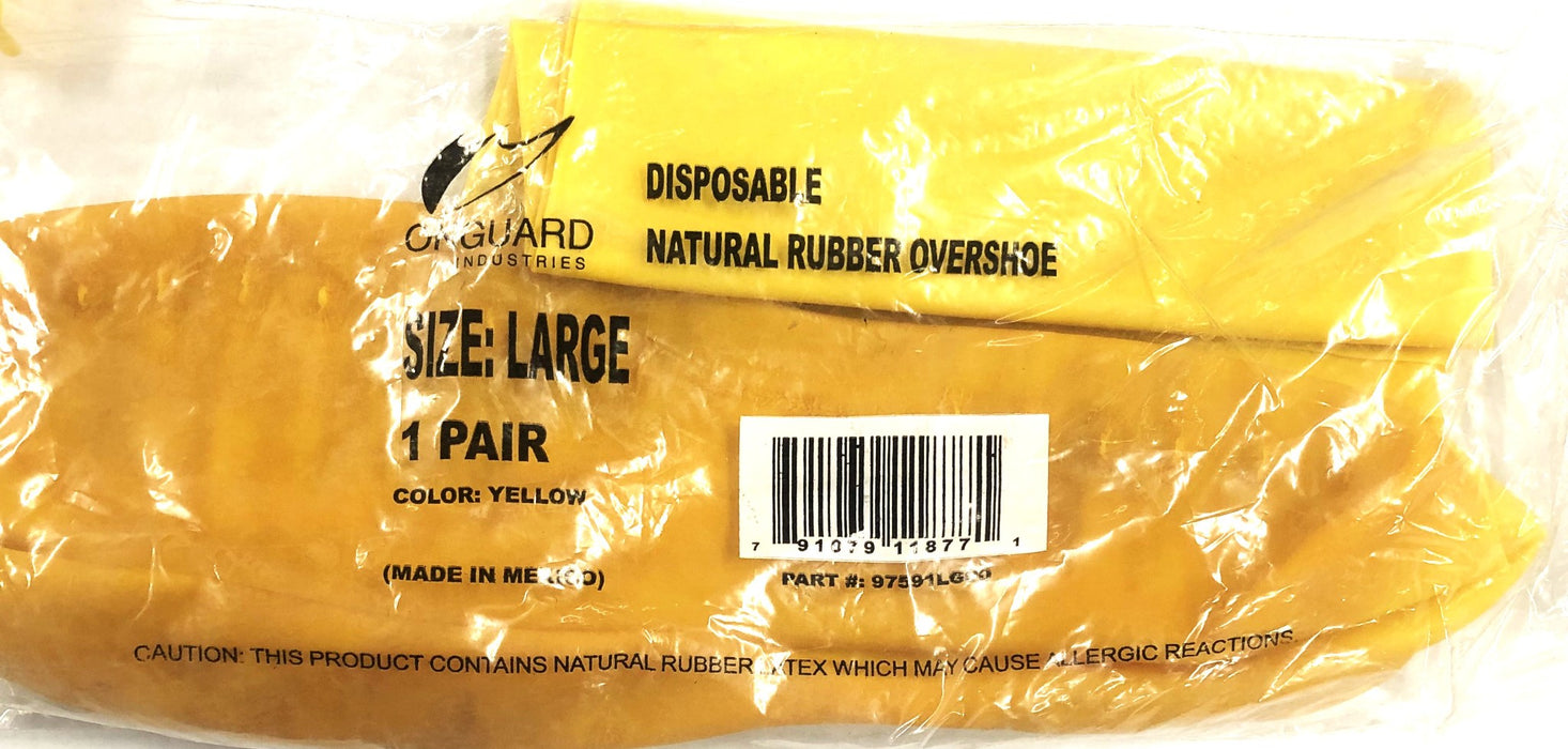 Onguard Large Disposable Natural Rubber Overshoe 97591LG00 Pair [Lot of 4] NOS