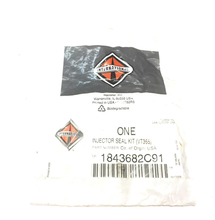 International/Navistar Fuel Injector Seal Kit 1843682C91 NOS