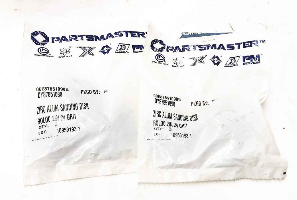 Partsmaster 24 Grit Twist-Lock Sanding Disc DY87851090 [Lot of 6] NOS