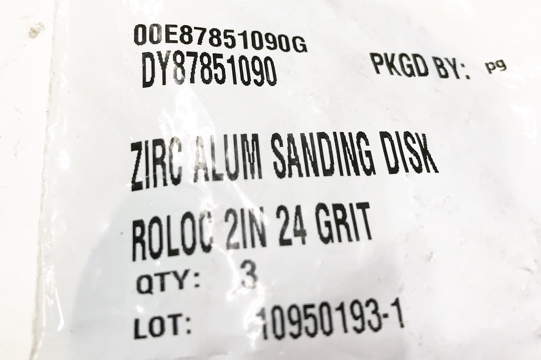 Partsmaster 24 Grit Twist-Lock Sanding Disc DY87851090 [Lot of 6] NOS