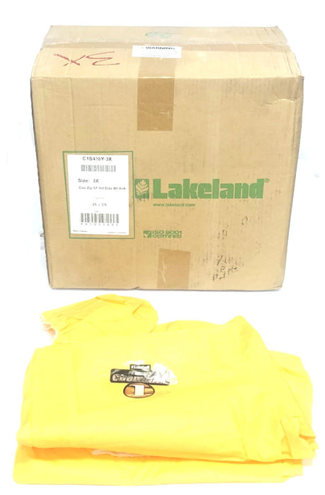Lakeland Hooded Zip-Up Coverall C1S428Y-3X (C5428-3X) Case of 25 NOS