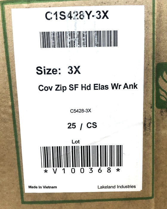 Lakeland Hooded Zip-Up Coverall C1S428Y-3X (C5428-3X) Case of 25 NOS