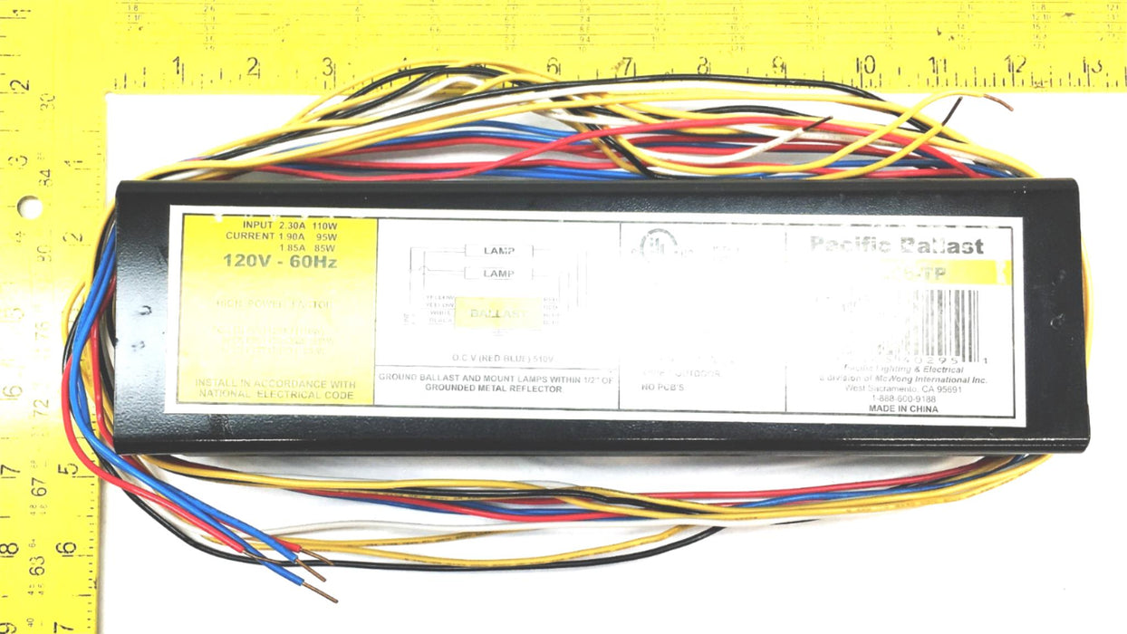 Pacific Ballast 2 Lamp 120V 60Hz Rapid Start Ballast RS-295-TP USED