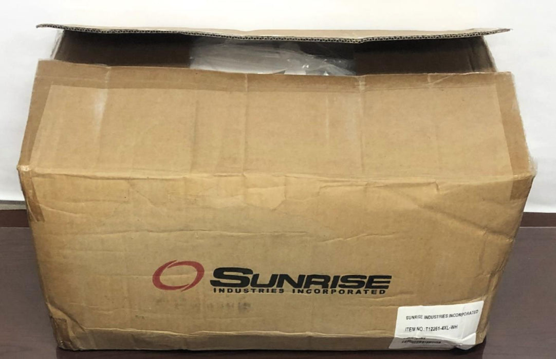 Sunrise Industries Inc Case Of 25 Coveralls White T12261-4XL (54X33X25cm) NOS