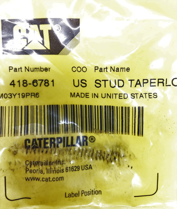 Caterpillar CAT Stud 418-6781(4186781) [Lot of 3]OEM NOS