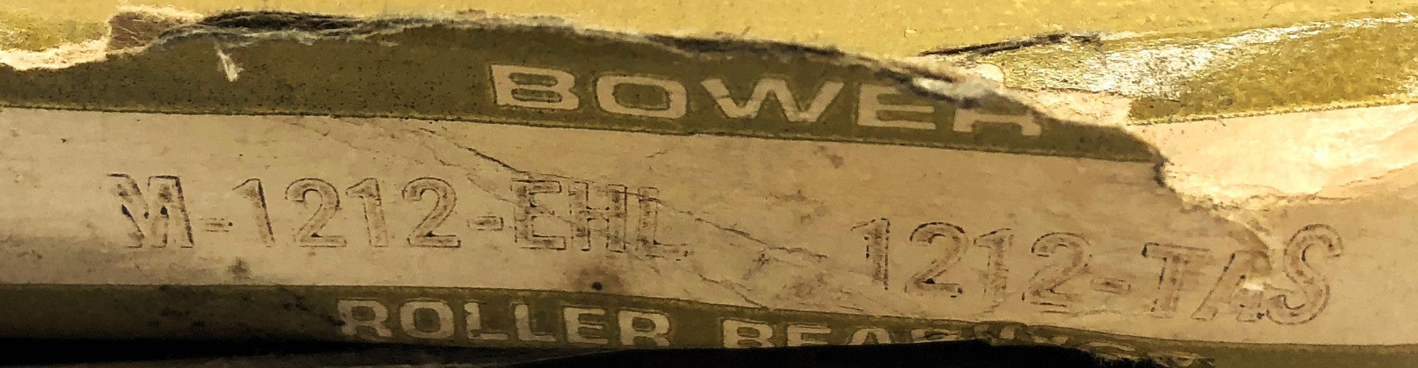 Bower Cylindrical Roller Bearing M1212EH (M1212EHL) NOS