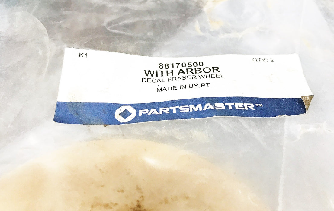 Partsmaster 3-1/2" X 5/8" Decal Eraser Wheel w/ Arbor DY88170500 NOS
