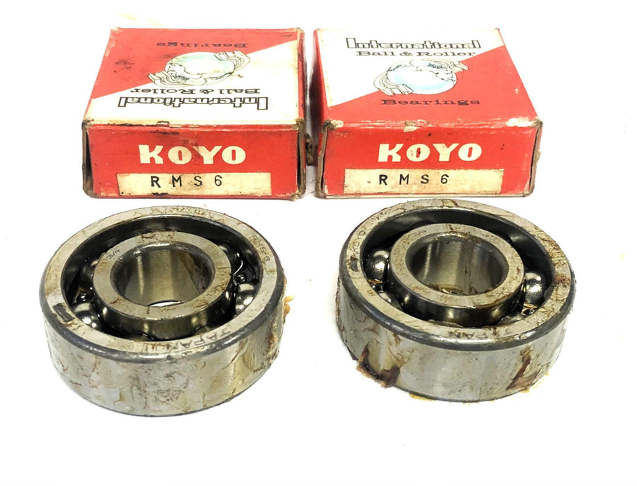 Koyo Single Row Ball Bearing RMS6 [Lot of 2] NOS