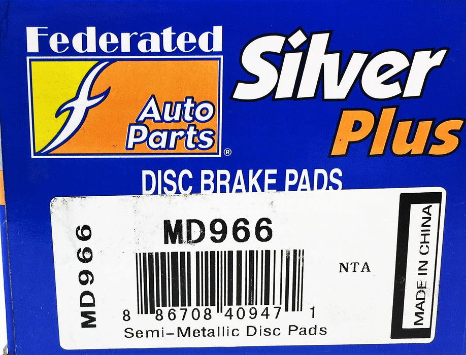 Federated Auto Parts Silver Plus 4 Piece Disc Brake Pads Set MD966 NOS