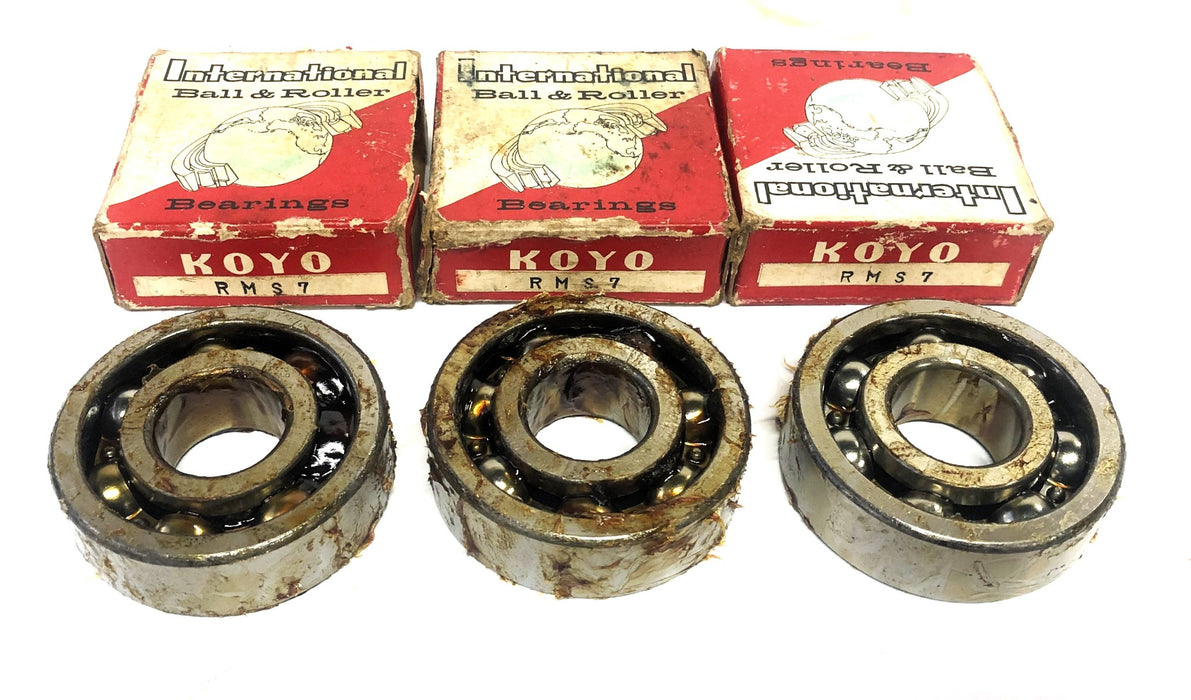 Koyo Single Row Ball Bearing RMS7 [Lot of 3] NOS