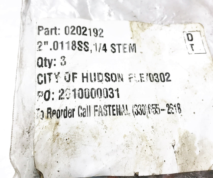 Fastenal 2" x 1/4" Shank Stainless Steel Crimped Conflex Brush 0202192 NOS