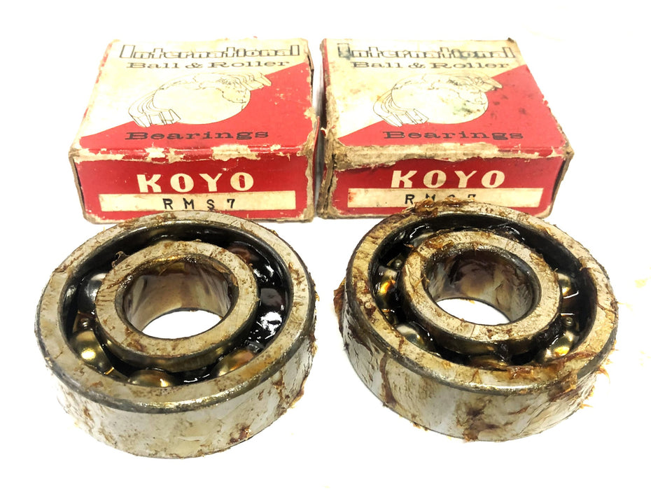 Koyo Single Row Ball Bearing RMS7 [Lot of 2] NOS