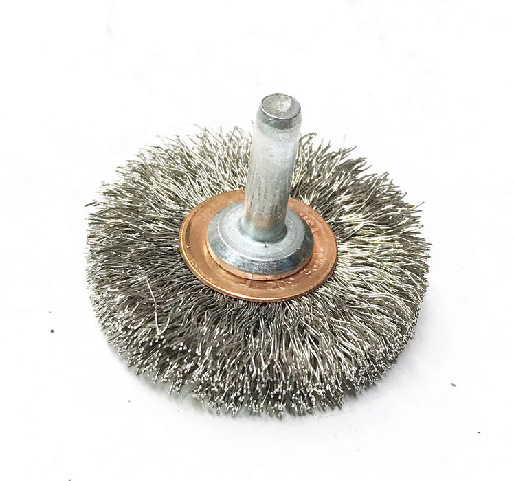 Fastenal 2" x 1/4" Shank Stainless Steel Crimped Conflex Brush 0202192 NOS