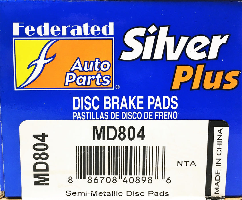 Federated Auto Parts Silver Plus 4 Piece Disc Brake Pads Set MD804 NOS