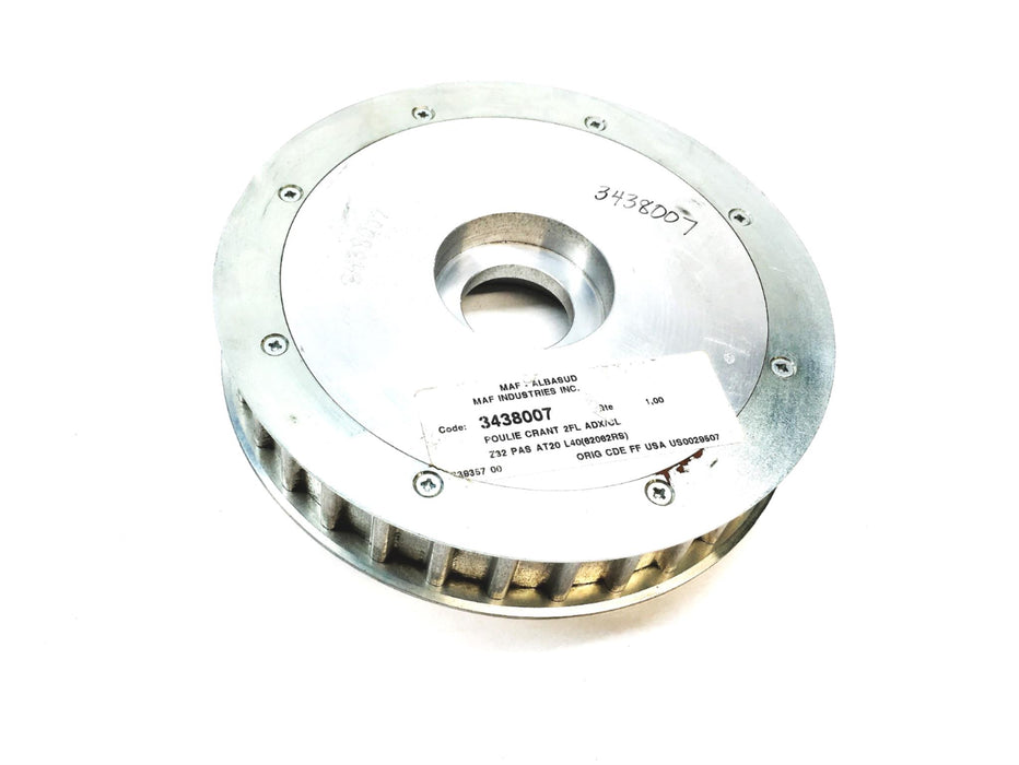 Maf Industries 8-1/4 Inch OD 2-3/8 Inch ID Timing Pulley 3438007 USED