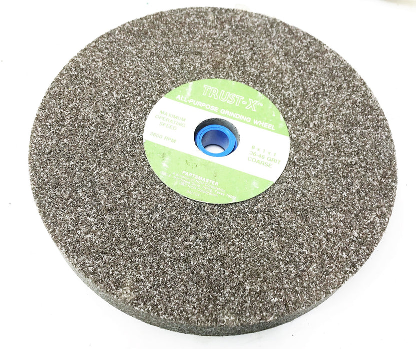 Partsmaster 8" x 1" x 1" 36-46 Grit Coarse Bench Grinding Wheel DY87583736 NOS