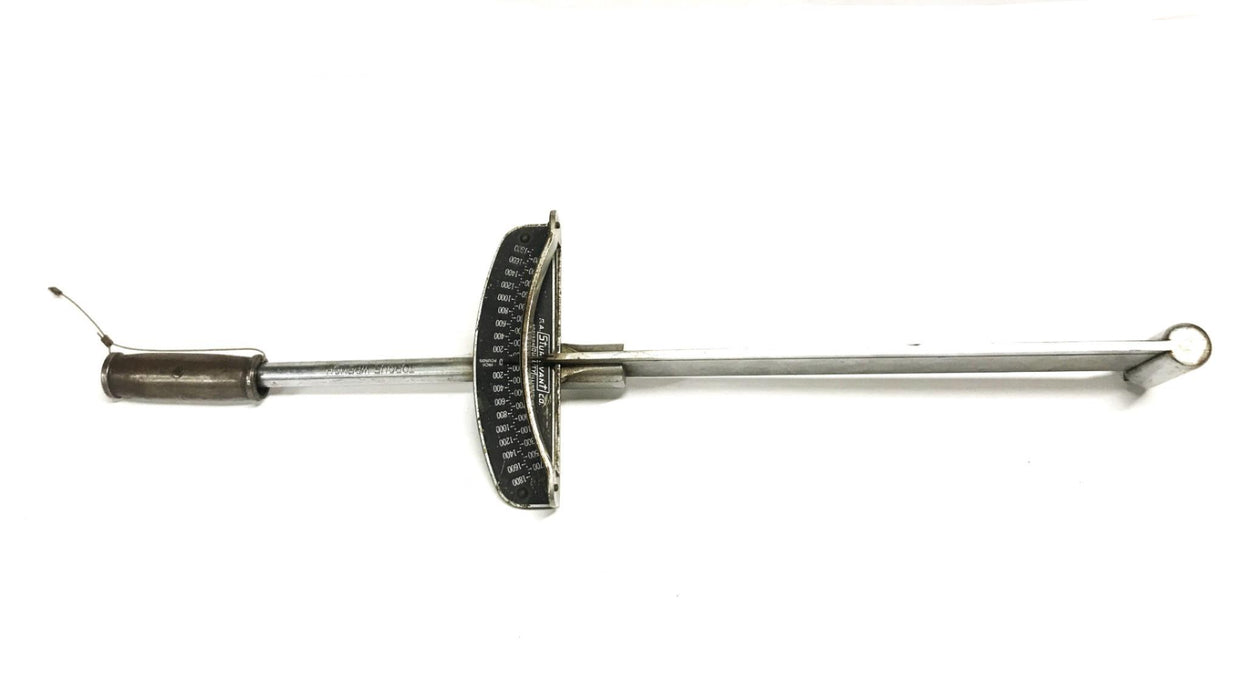 Sturevant 1/2 inch 0-1800 Fat Beam Torque Wrench FI-18 USED