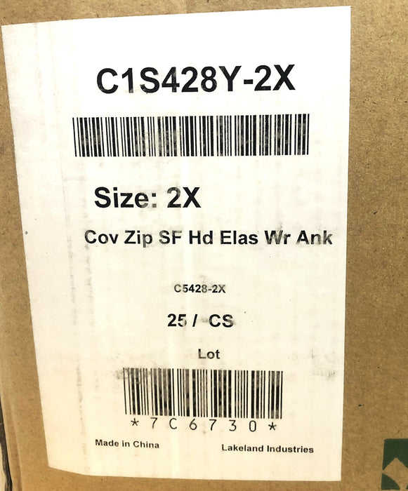 Lakeland Hooded Zip-Up Coverall C1S428Y-2X (C5428-2X) Case of 25 NOS