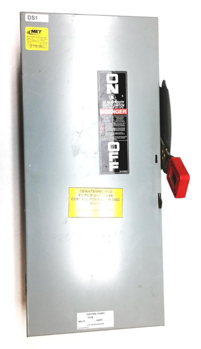 General Electric Model 10 Heavy Duty Safety Switch Indoor Enclosure TH3362 USED