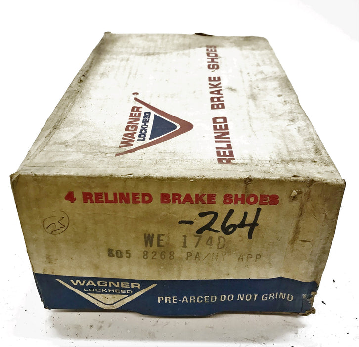 Wagner Re-Lined Brake Shoe Set WE-174D NOS