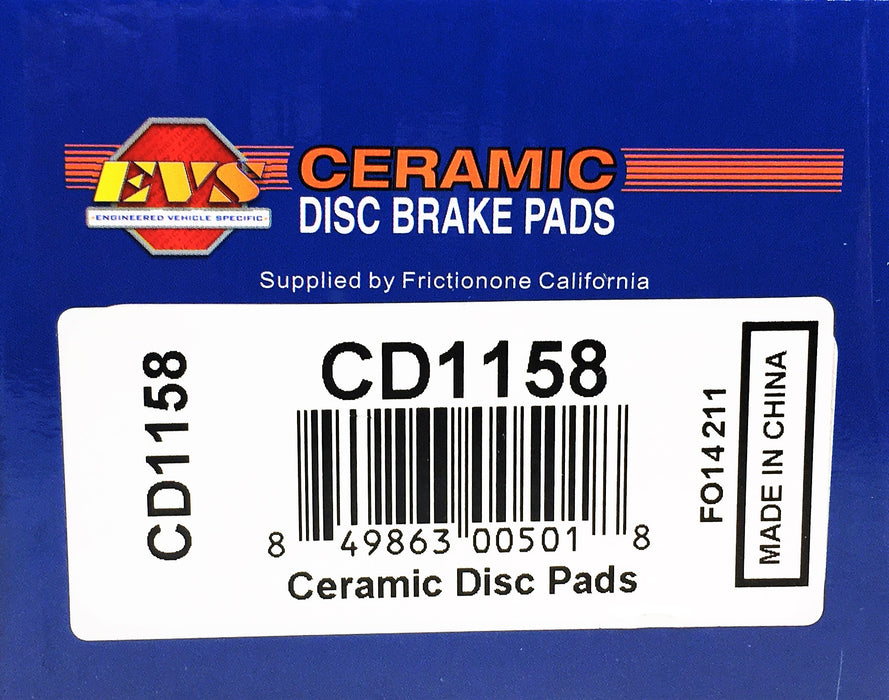 EVS 4 Piece Ceramic Disc Brake Pads Set CD1158 NOS