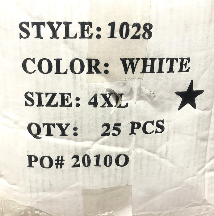 Malt Industries Promax 4XL White Disposable Hooded Coverall 1028 Case Of 25 NOS