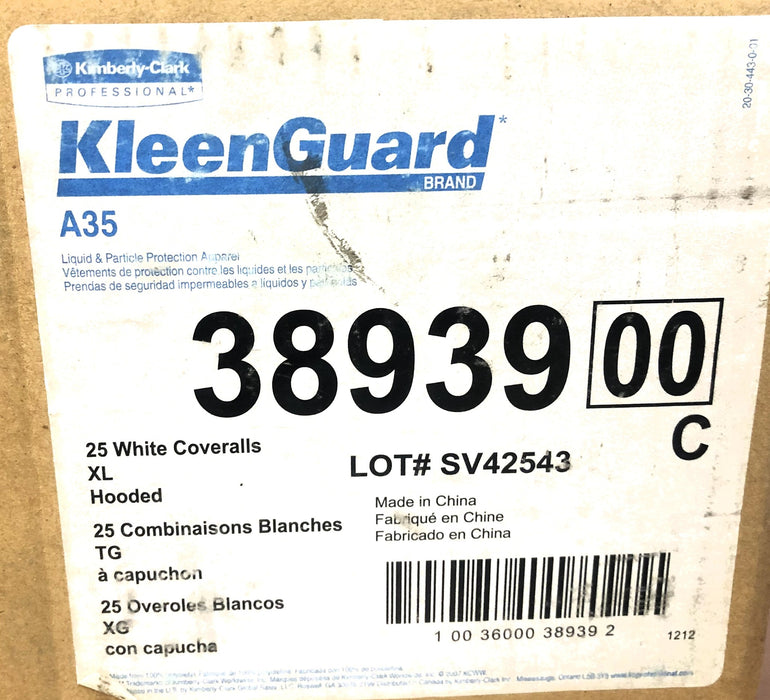 KleenGuard By Kimberly-Clark XL White Hooded A35 Coverall 38939 [Lot of 10] NOS