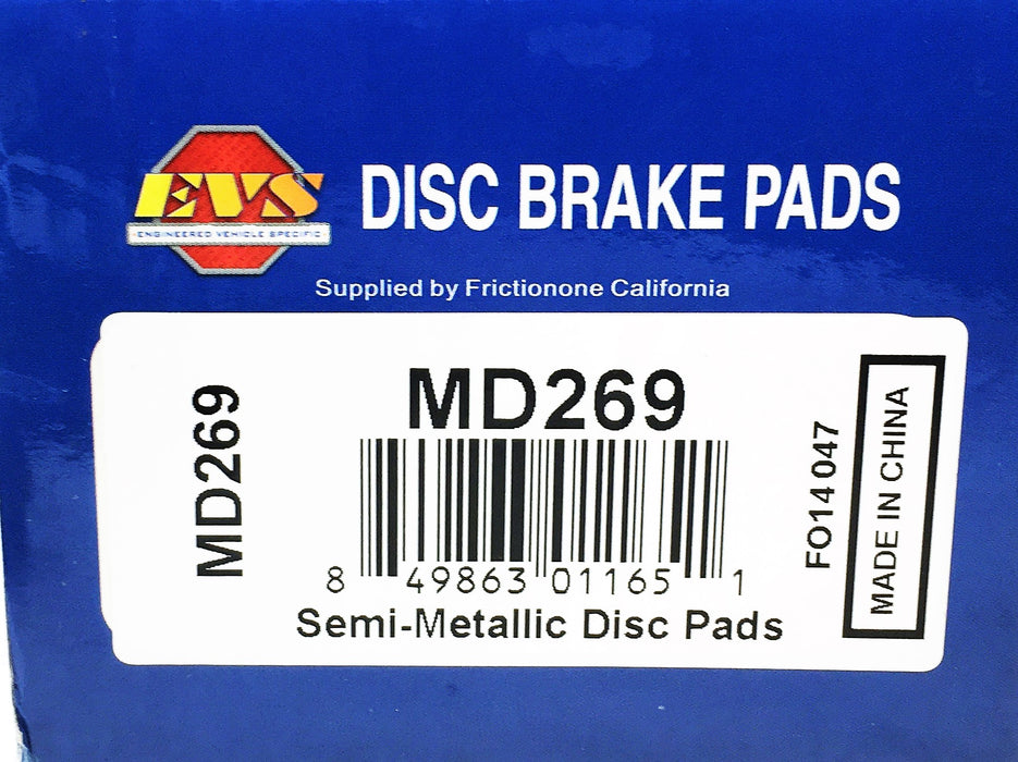 EVS 4 Piece Disc Brake Pads Set MD269 NOS