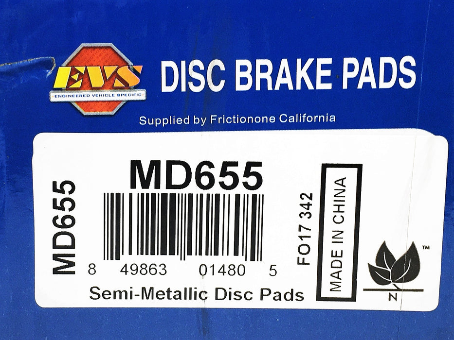EVS 4 Piece Disc Brake Pads Set MD655 NOS