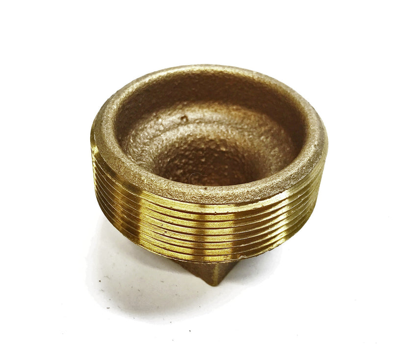 SA 2" Brass Square Head Clean Out Plug NOS