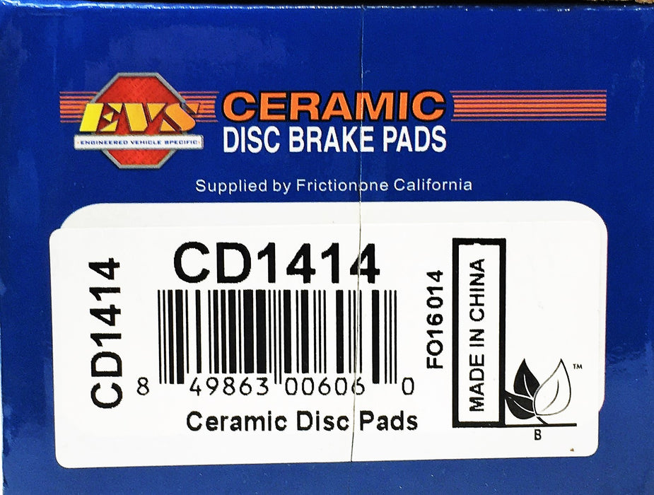 EVS 4 Piece Ceramic Disc Brake Pads Set CD1414 NOS